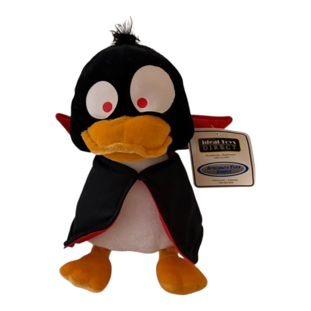 Ideal Toys Direct Vampire Penguin Plush Stuffed Animal Vintage Halloween NWT